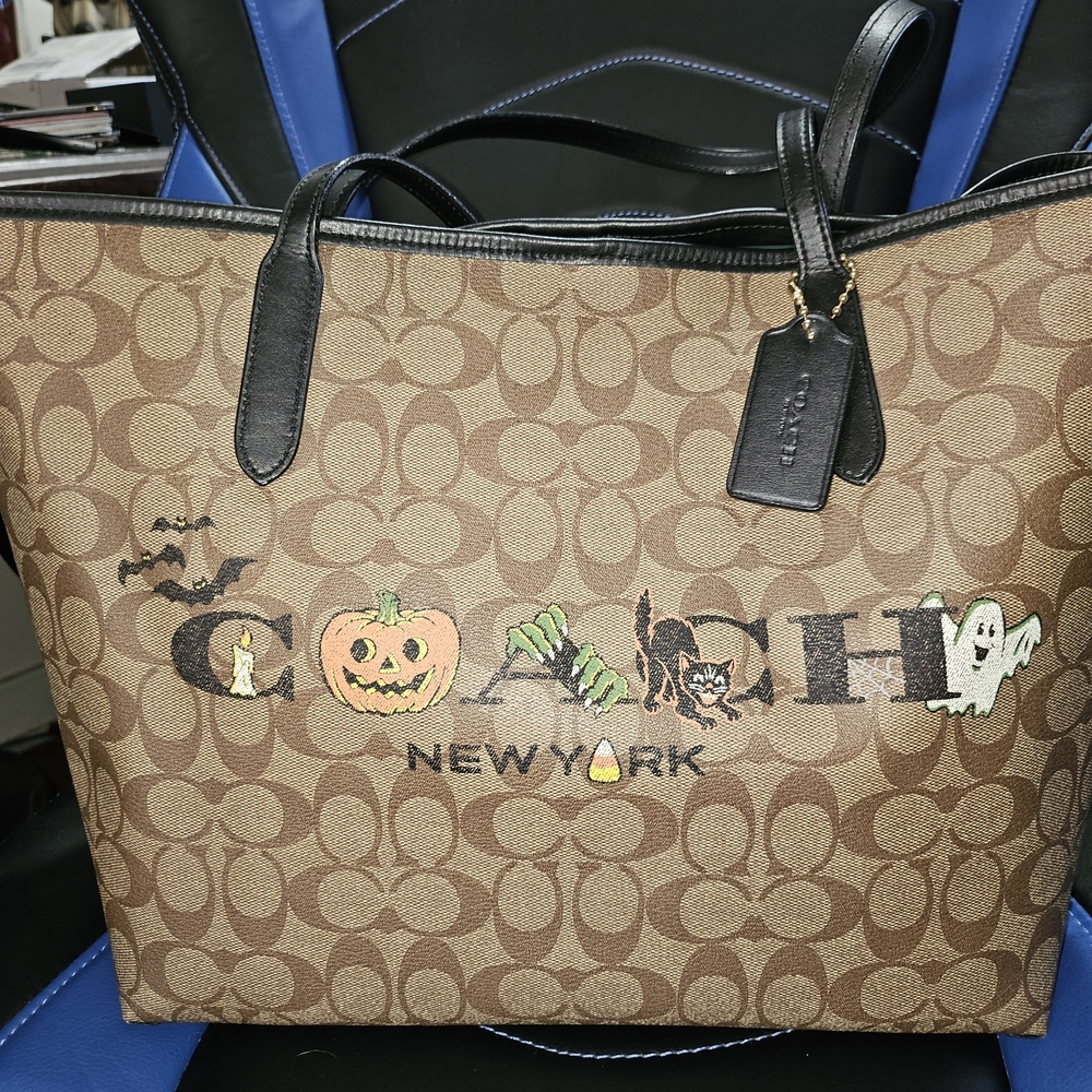 Coach Brown Halloween Tote Bag
